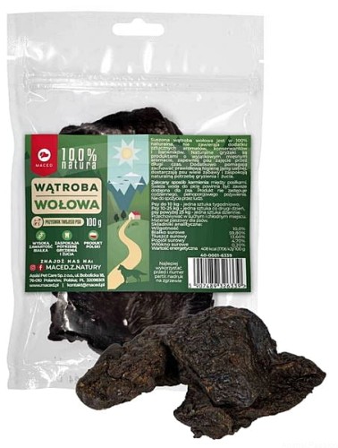 Maced 100% NATURA, Wątroba wołowa, 100g