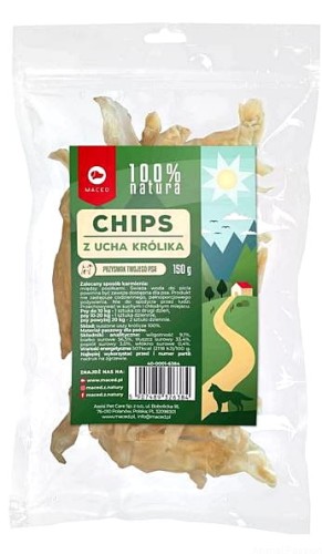 Maced 100% NATURA, Chips z ucha królika, 150g