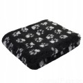 DRY BED VET Blovi A+ suche legowisko 75x50cm CZARNE w szare łapki