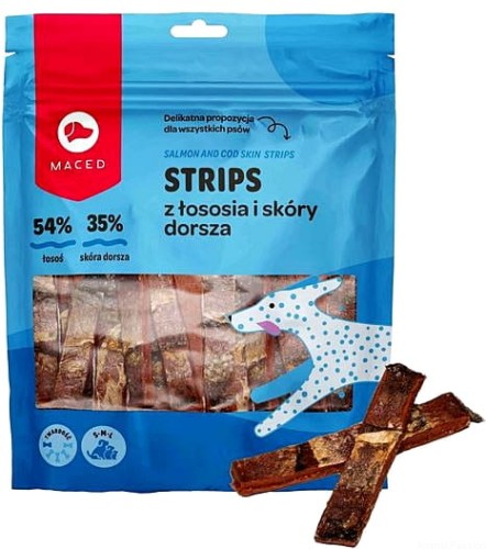 MACED Strips z łososia i skóry dorsza, 500g