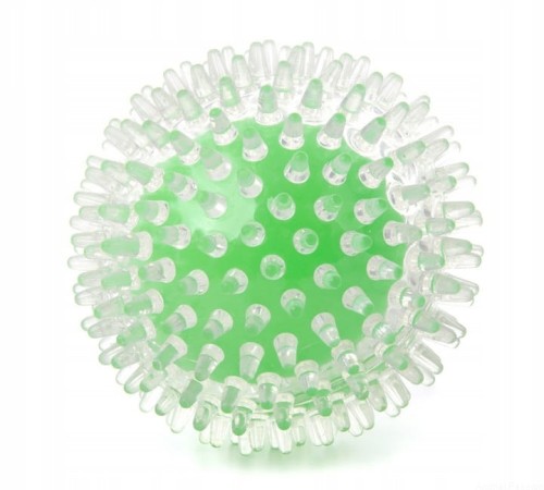 Piłka dla PSA z kolcami / JK ANIMALS / TPR / zielona, wytrzymała 9cm