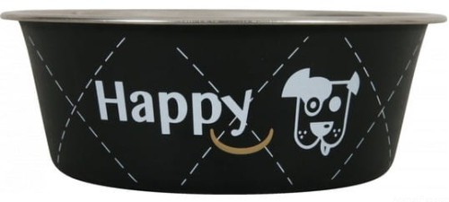 ZOLUX Miska dla psa ze stali nierdzewnej Inox HAPPY 1,5l  czarna